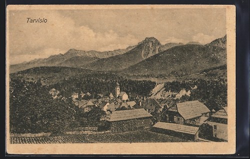 Cartolina tarvisio vista del - cartolina, tarvisio,