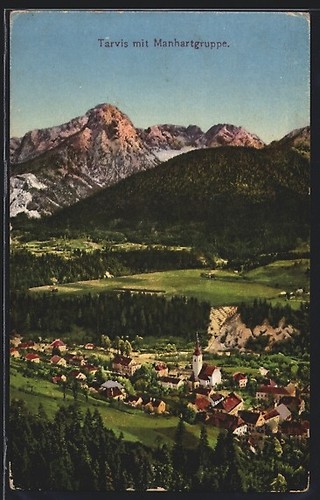Cartolina tarvisio vista del - tarvisio,,